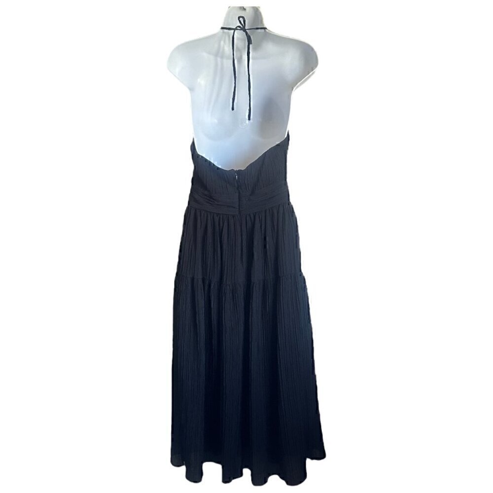 NWOT - ASTR THE LABEL Halter Neck flowy Maxi tiered Black Dress - Size XS - Picture 3 of 5